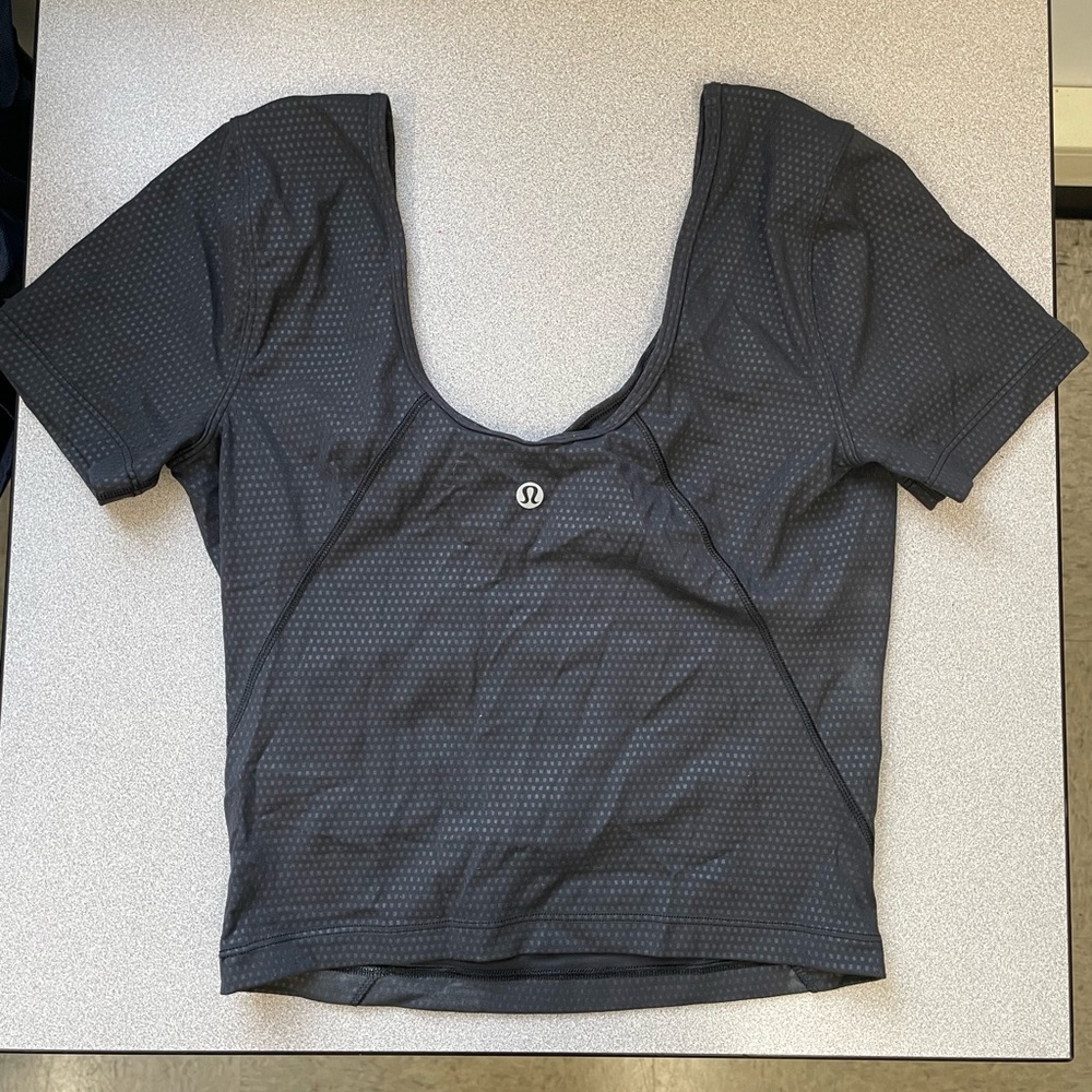 Lululemon Align T-Shirt 
Polka Squat Emboss Black